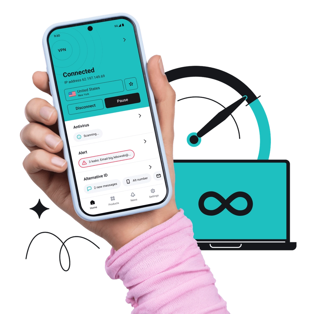 Surfshark VPN 应用界面
